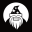Crafting Wizard Logo in black and white.