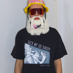 Suck My Toe Daddy T-shirt worn by the Wizard, showing the front print